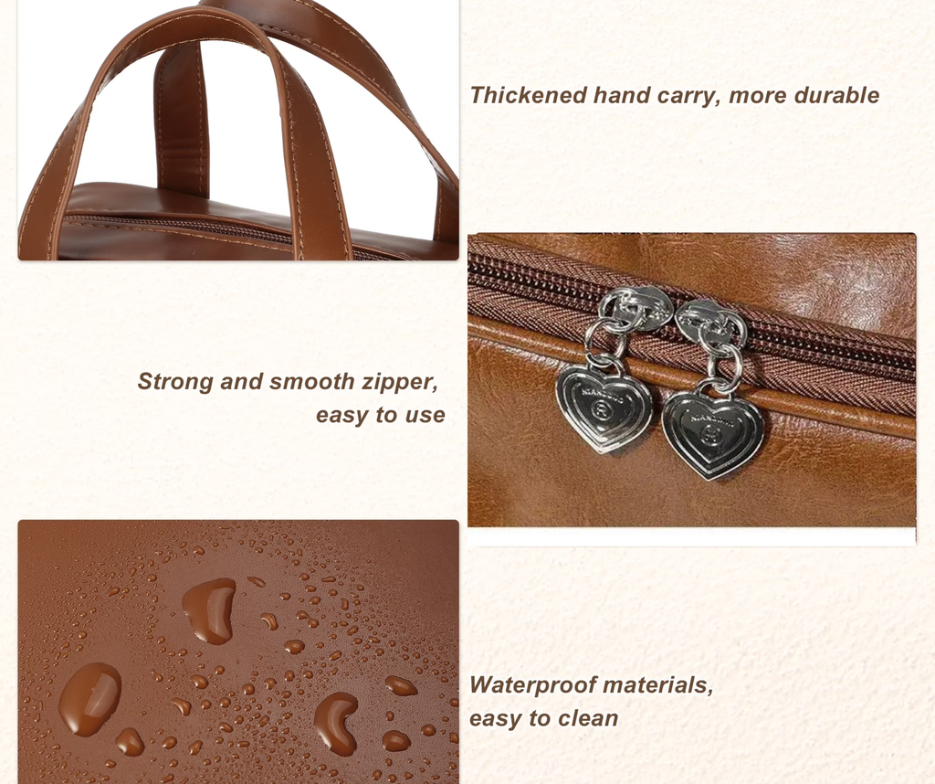 Nianduoduo Portable Waterproof Toiletry Bag: Large-Capacity Travel Cosmetic Bag with Multiple Compartments.