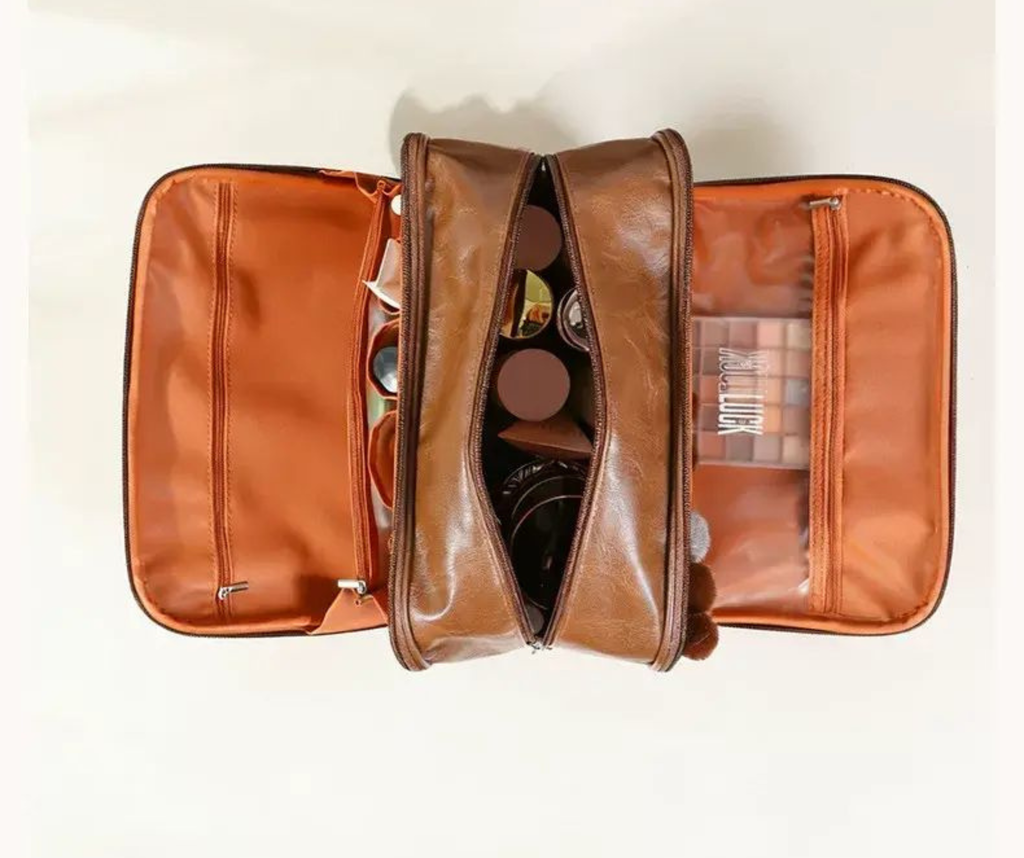 Nianduoduo Portable Waterproof Toiletry Bag: Large-Capacity Travel Cosmetic Bag with Multiple Compartments.