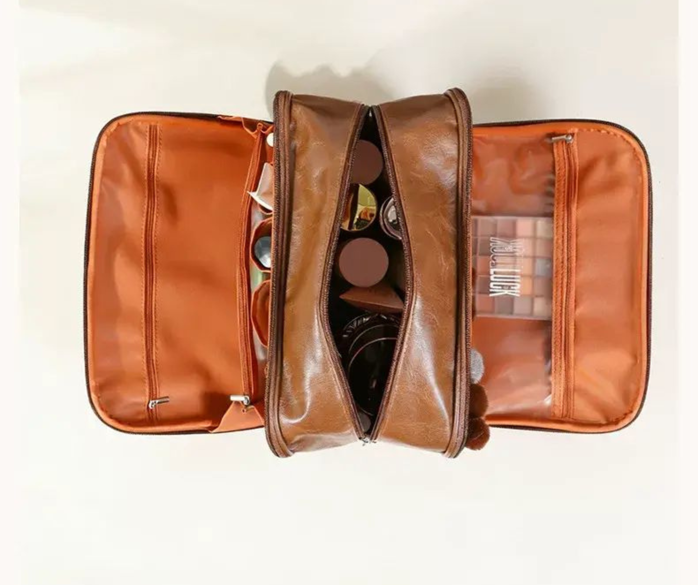 Nianduoduo Portable Waterproof Toiletry Bag: Large-Capacity Travel Cosmetic Bag with Multiple Compartments.