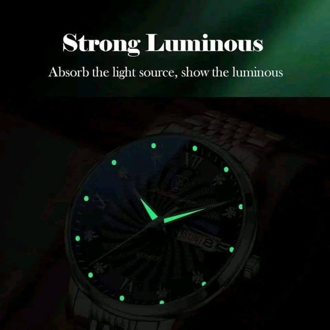 POEDAGAR Stainless Stain Men Watch