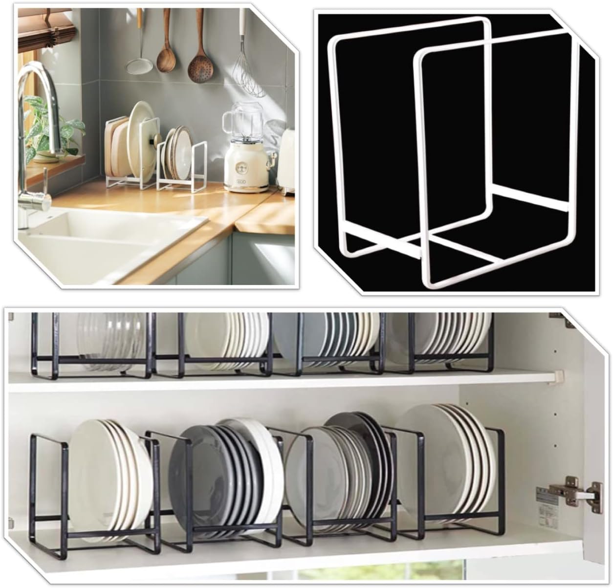 Dish Plate Organizer Rack 2 pack.