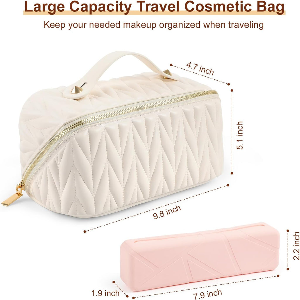Portable High-grade Elastic Soft Surface Pillow Bag Travel Cosmetics Storage