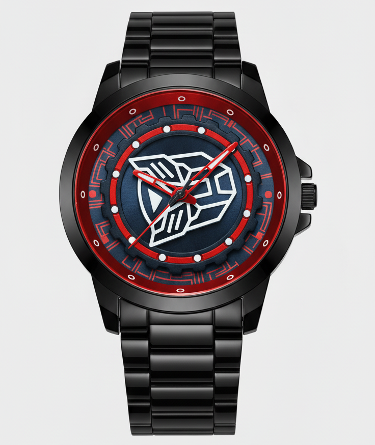 Ninja Wheel Dial 360 Rotating Stainless Steel Watch.