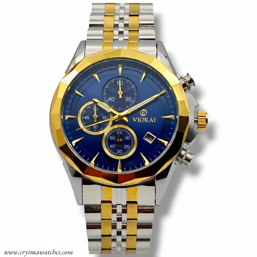 VOKIA Premium Two-Tone Chronograph Watch..