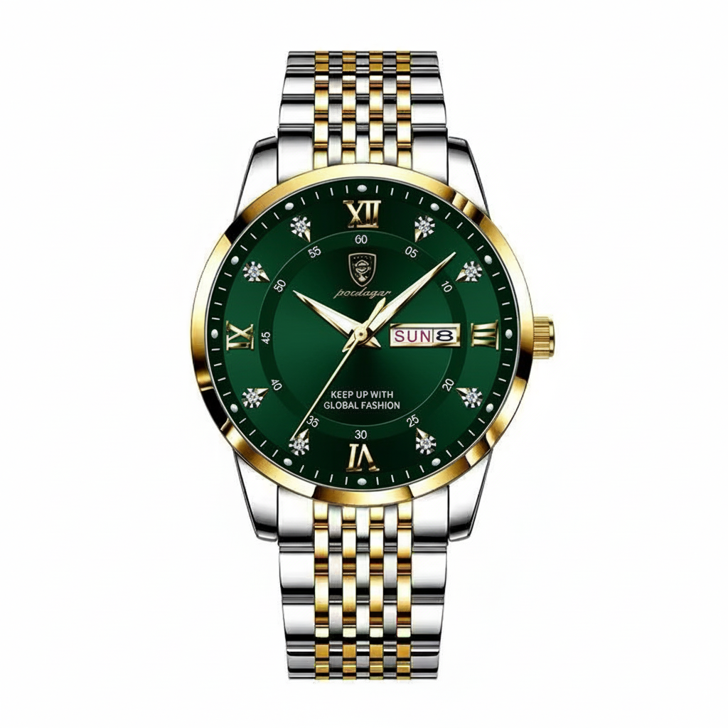 POEDAGAR Stainless Stain Men Watch