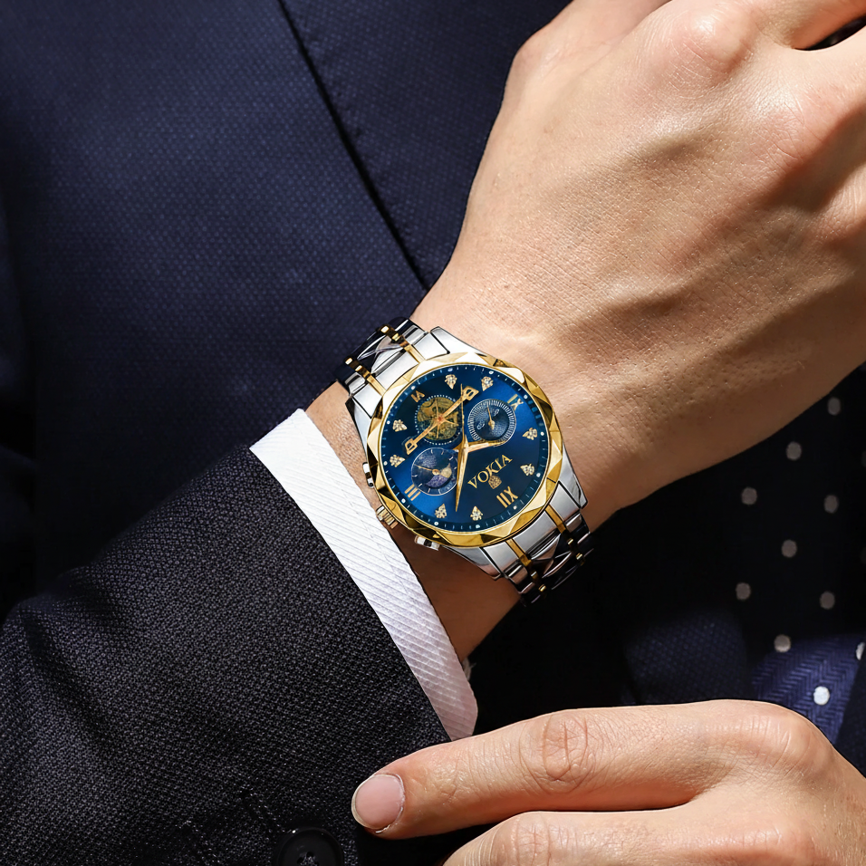 VOKIA Premium Two-Tone Chronograph Watch