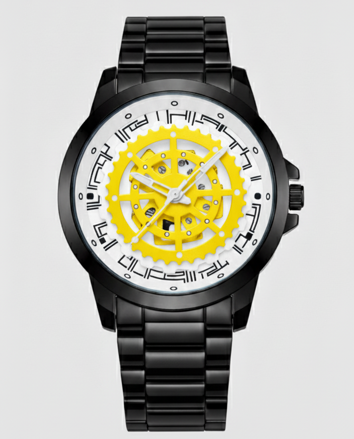 Ninja Wheel Dial 360 Rotating Stainless Steel Watch.