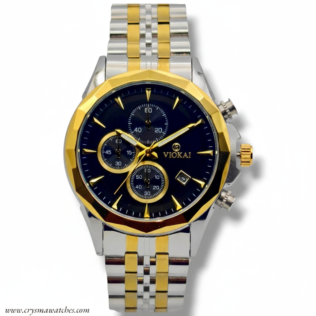 VOKIA Premium Two-Tone Chronograph Watch..