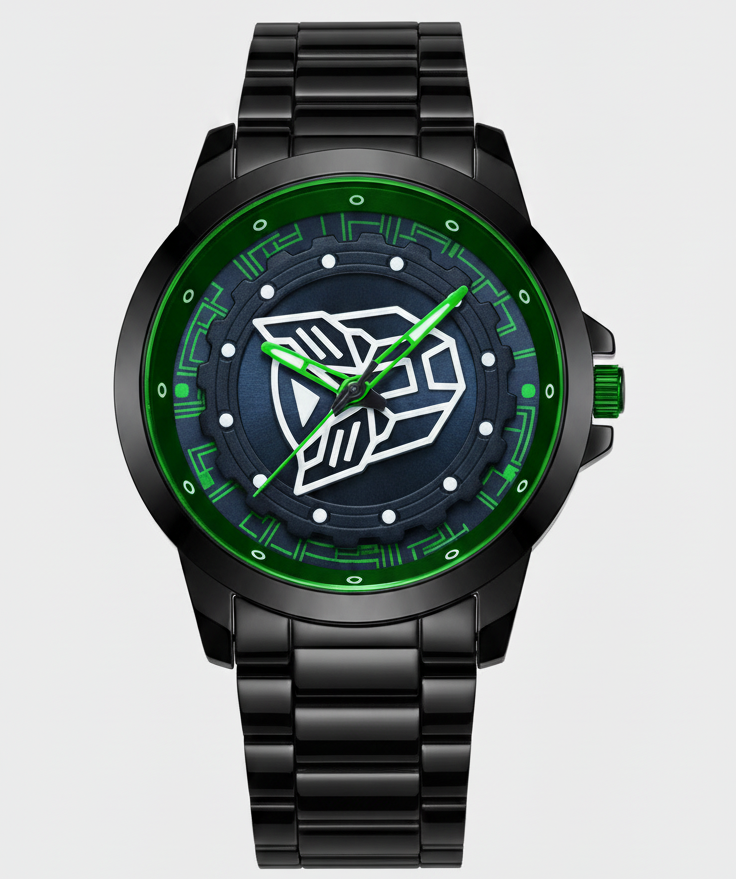 Ninja Wheel Dial 360 Rotating Stainless Steel Watch.