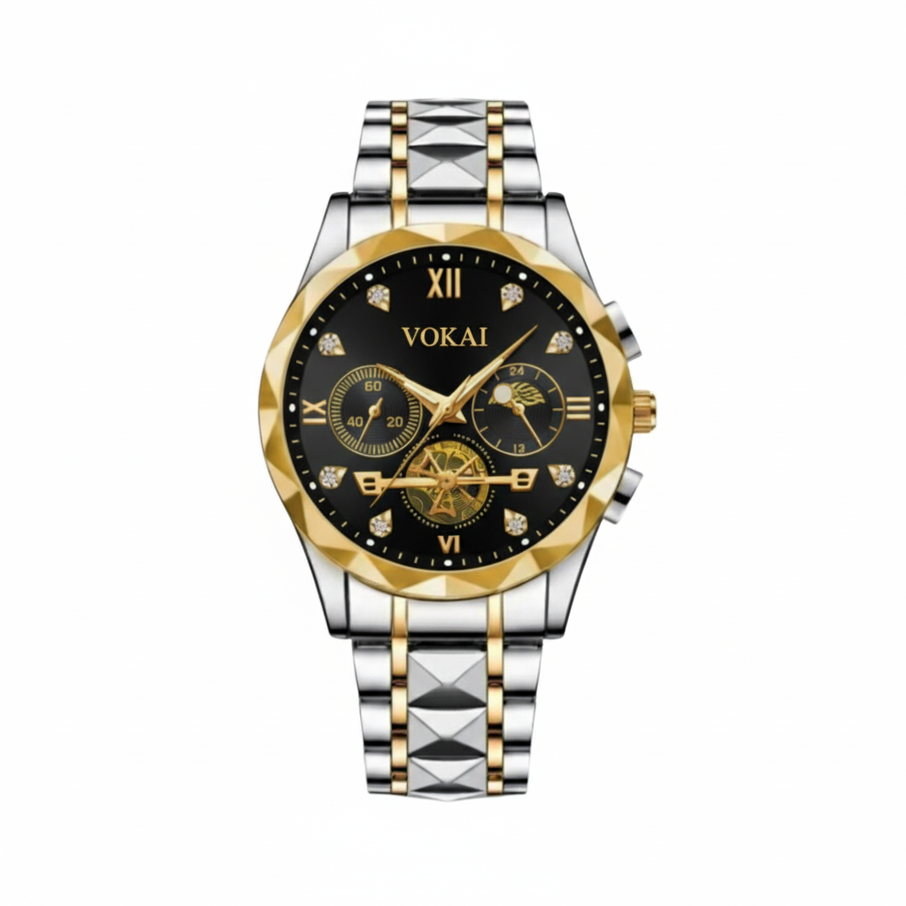 VOKIA Premium Two-Tone Chronograph Watch