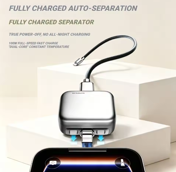 Premium Auto Disconnect Charger Adapter Type-C Charging Separator.