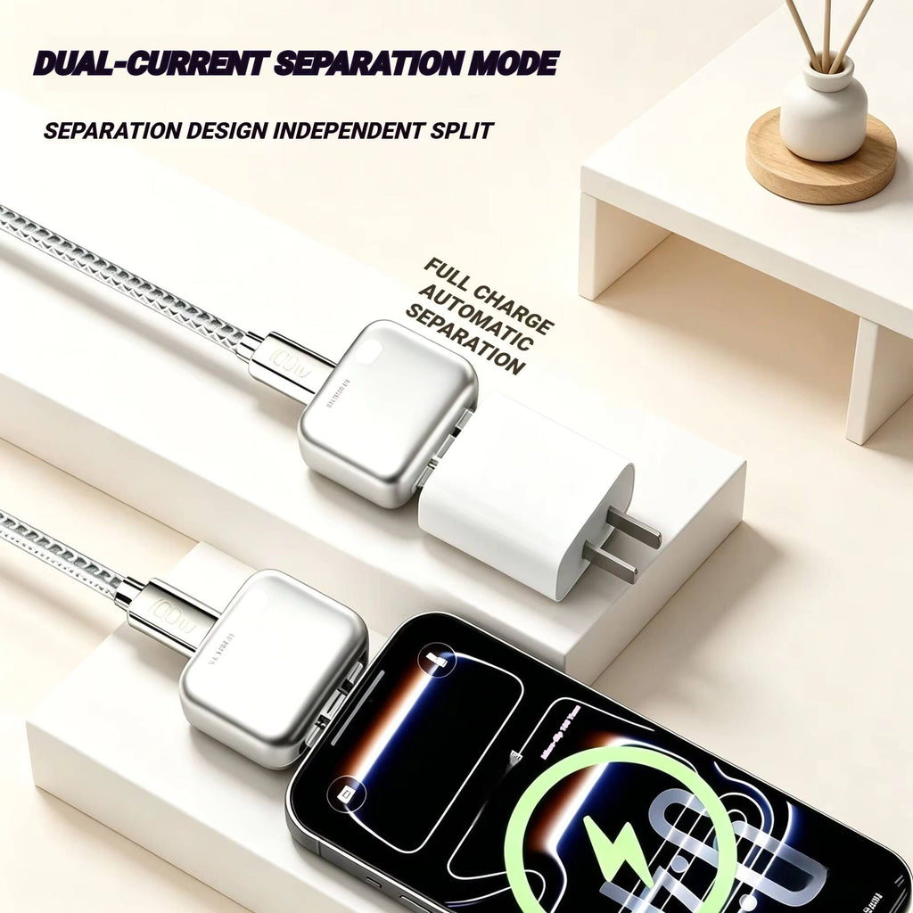 Premium Auto Disconnect Charger Adapter Type-C Charging Separator.