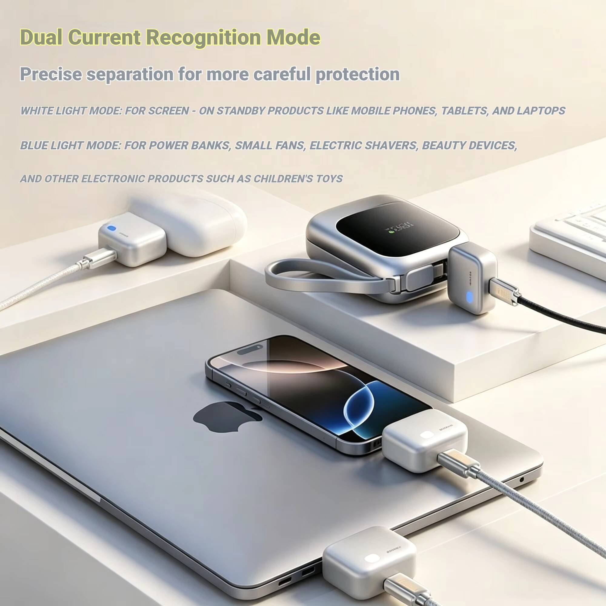 Premium Auto Disconnect Charger Adapter Type-C Charging Separator.