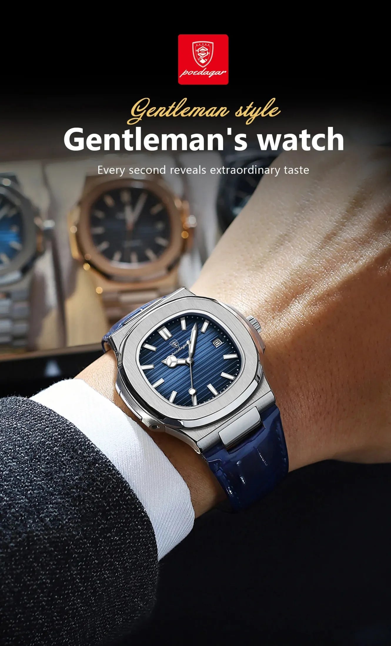 POEDAGAR 853 Deep Waterproof Watch.