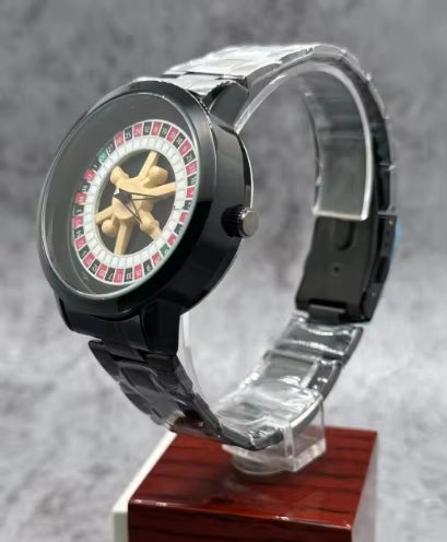 Casino Spinning Dial Stainless Steel  Watch. Casino Watch