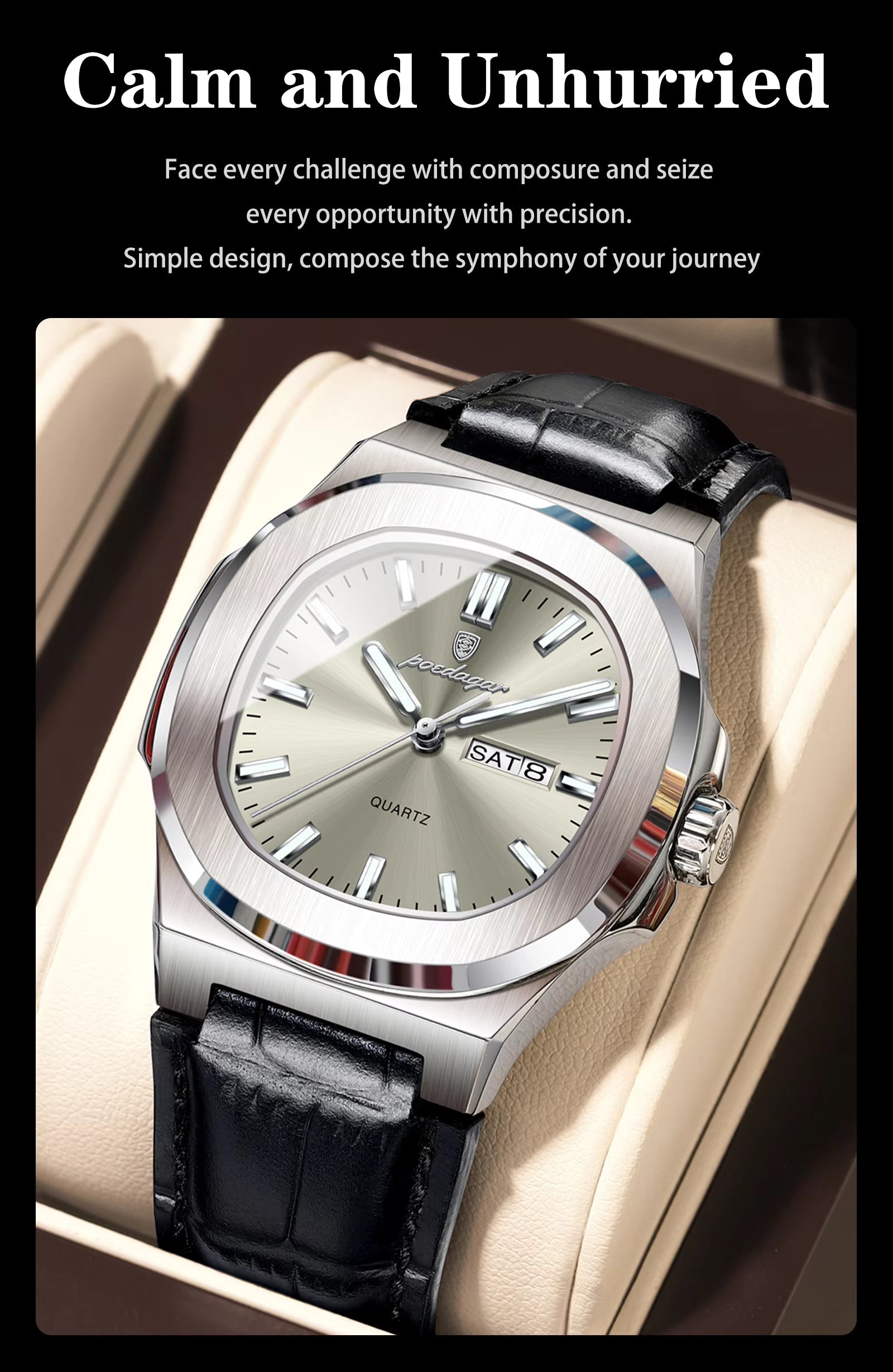 POEDAGAR 853 Deep Waterproof Watch.
