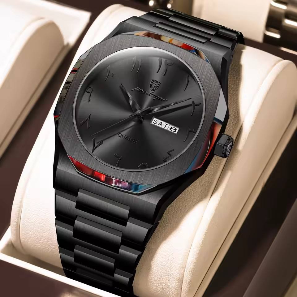POEDAGAR Original Luxury Men's Watch Waterproof Week Date Fashion.