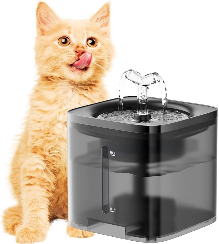 2L/61oz Automatic Water Fountain for Cats and Small Medium Dogs