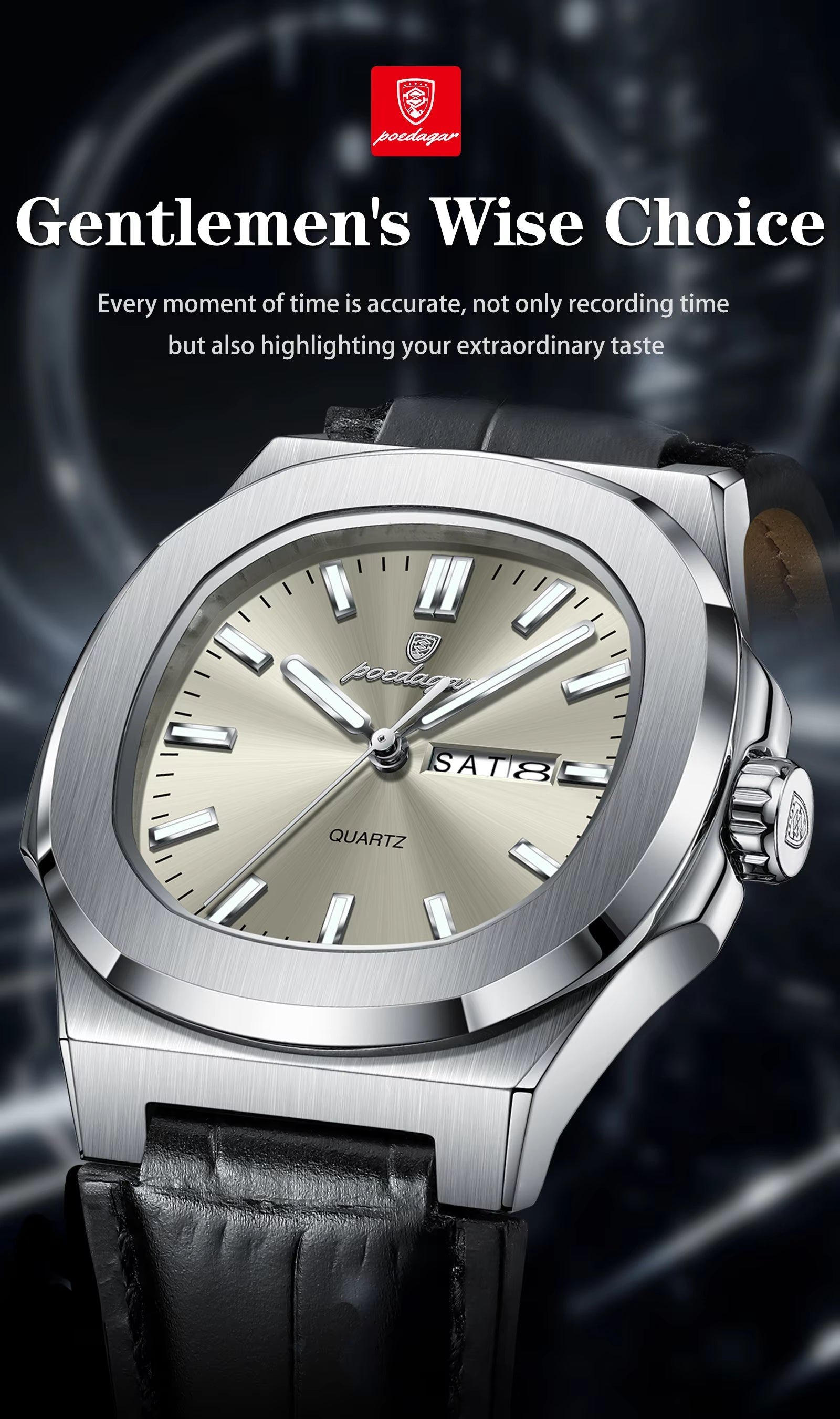 POEDAGAR 853 Deep Waterproof Watch.