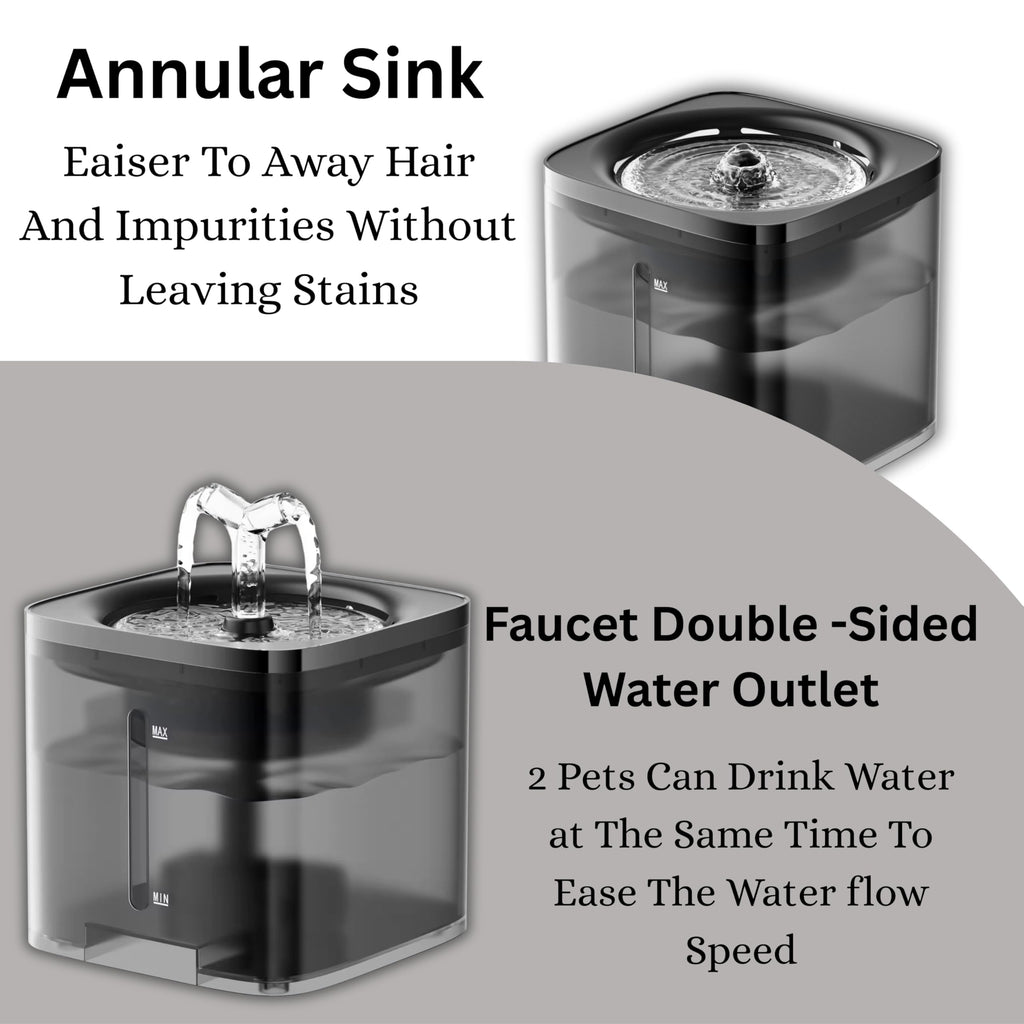 2L/61oz Automatic Water Fountain for Cats and Small Medium Dogs