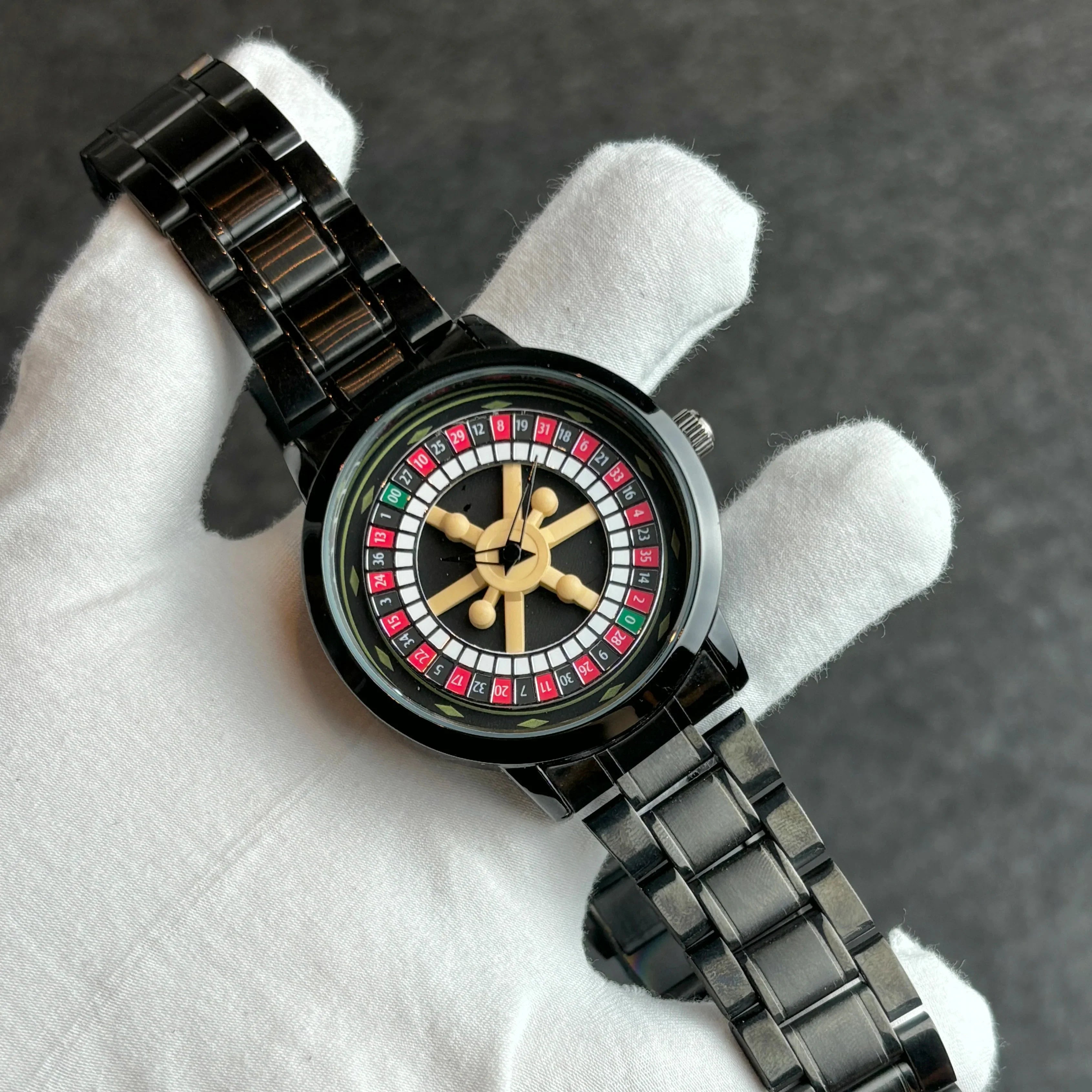Casino Spinning Dial Stainless Steel  Watch. Casino Watch