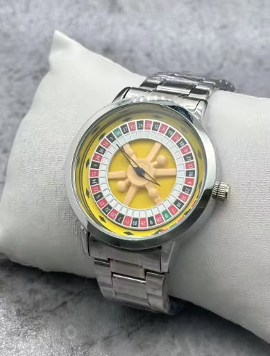 Casino Spinning Dial Stainless Steel  Watch. Casino Watch