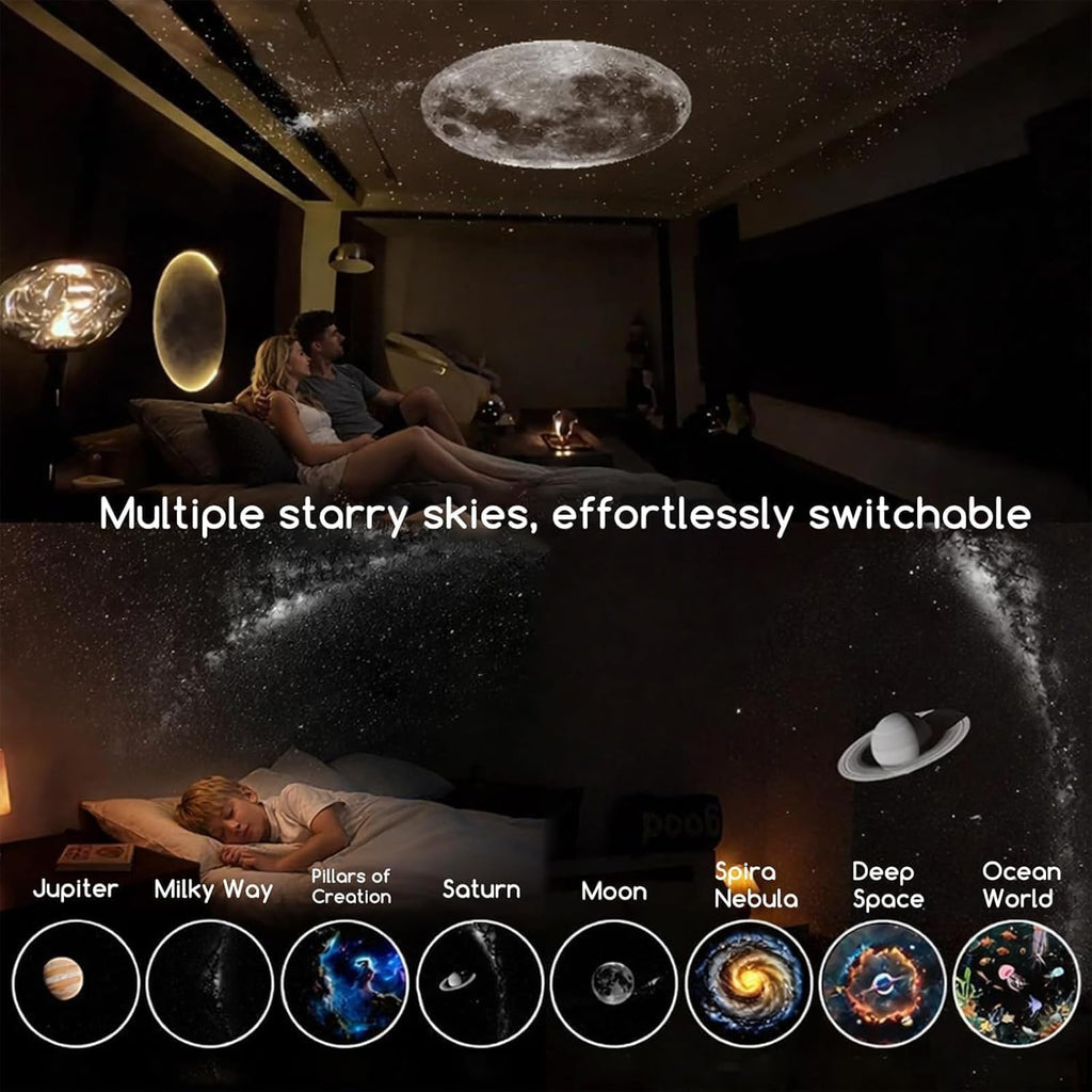 USB Galaxy Star Projector Night Light – Mini Starry Sky LED Lamp with Touch Control