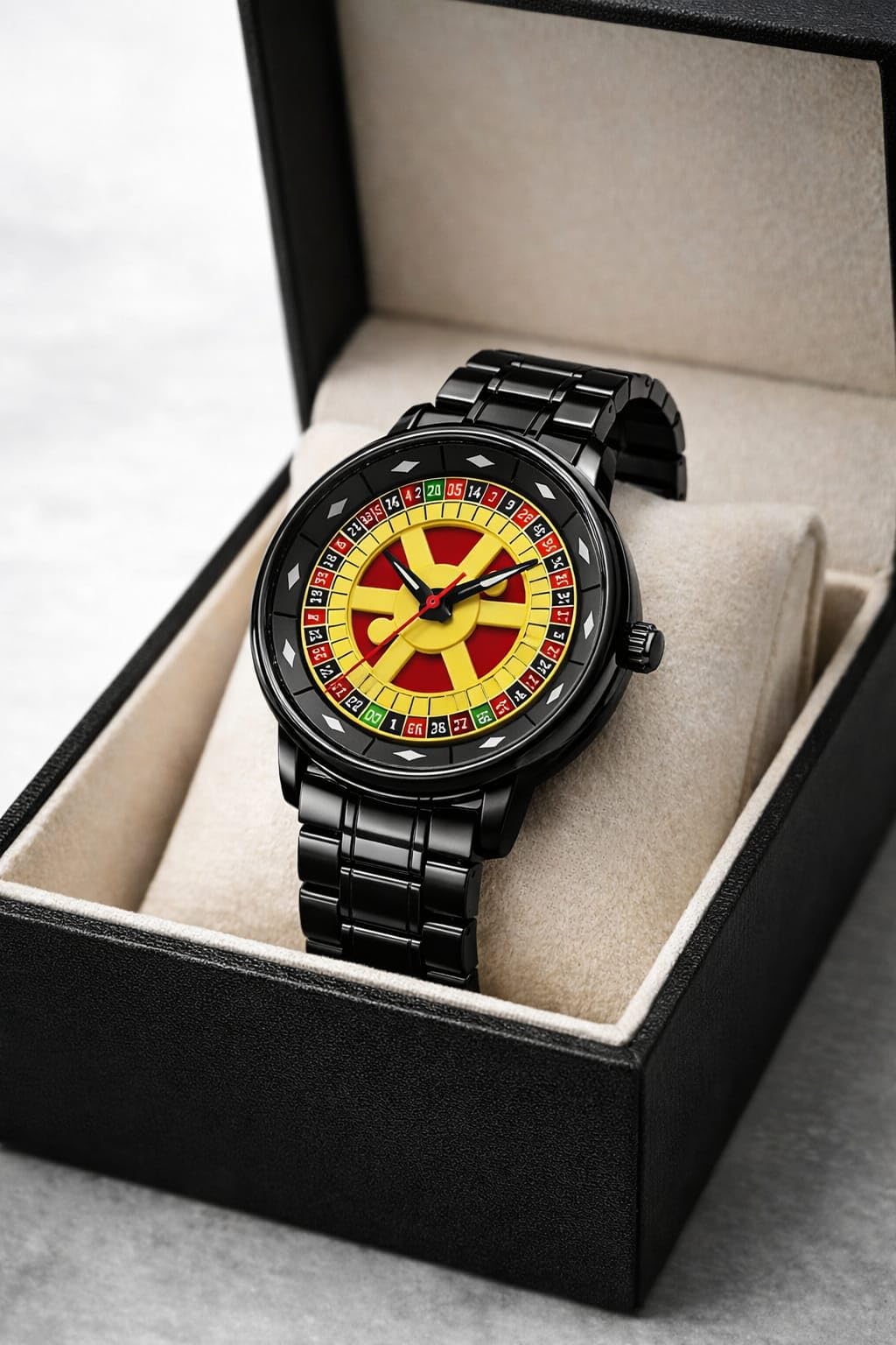 Casino Spinning Dial Stainless Steel  Watch. Casino Watch