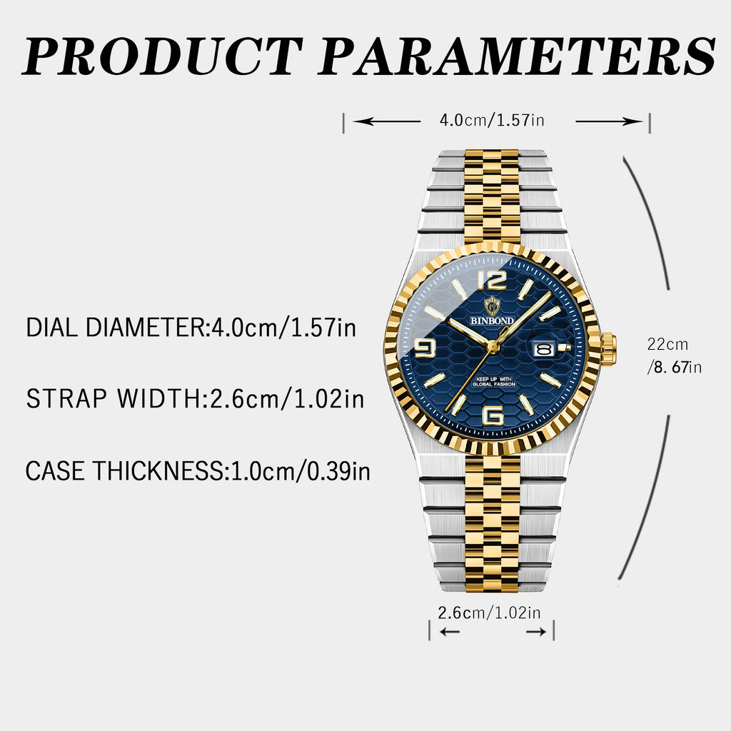 BINBOND Luxury Men Quartz Watch