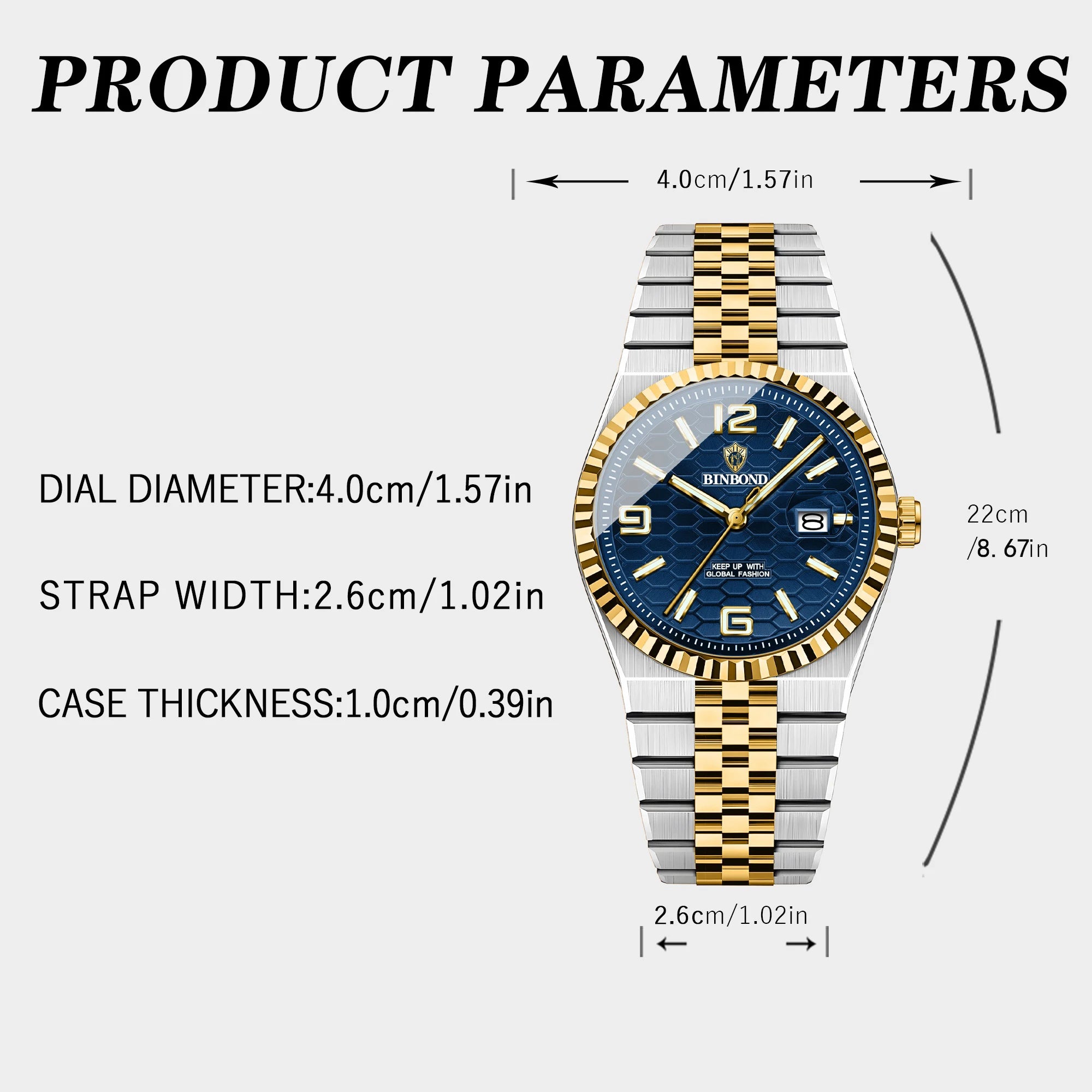 BINBOND Luxury Men Quartz Watch