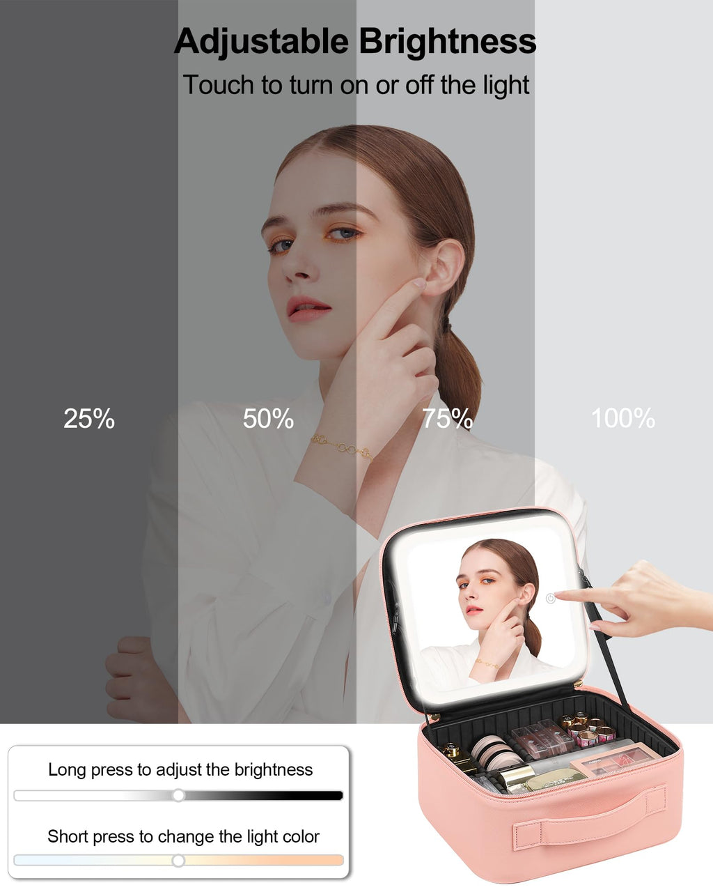 Stylish LED Makeup Bag