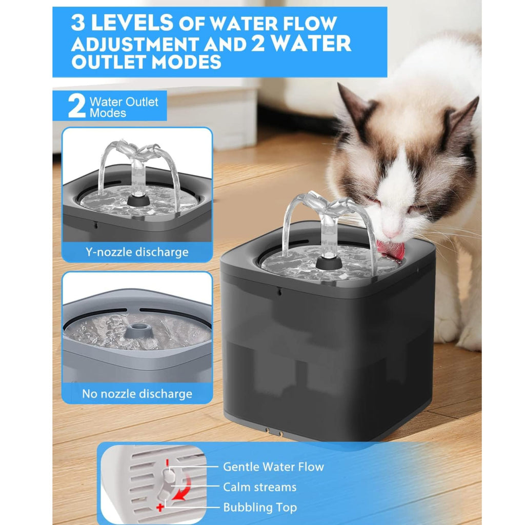 2L/61oz Automatic Water Fountain for Cats and Small Medium Dogs