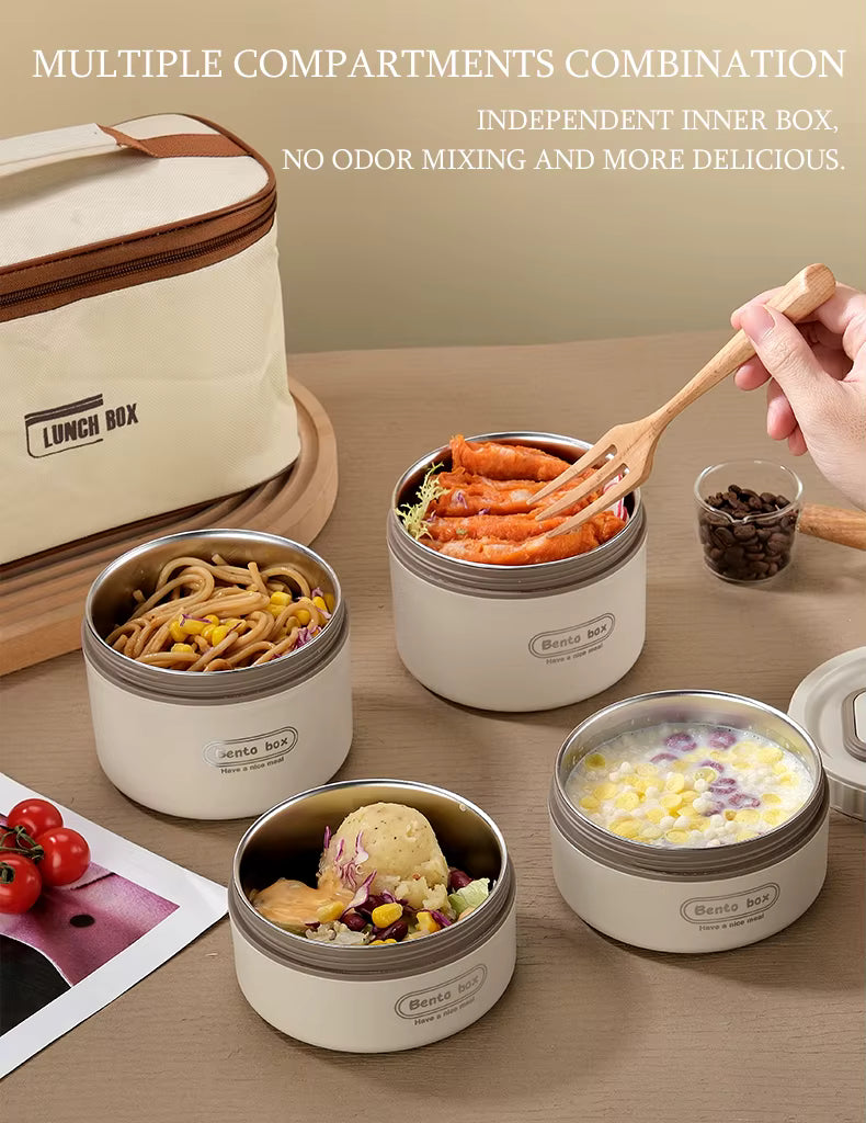 Portable Stackable Keep Warm Food Container for Work, Outdoor Dining