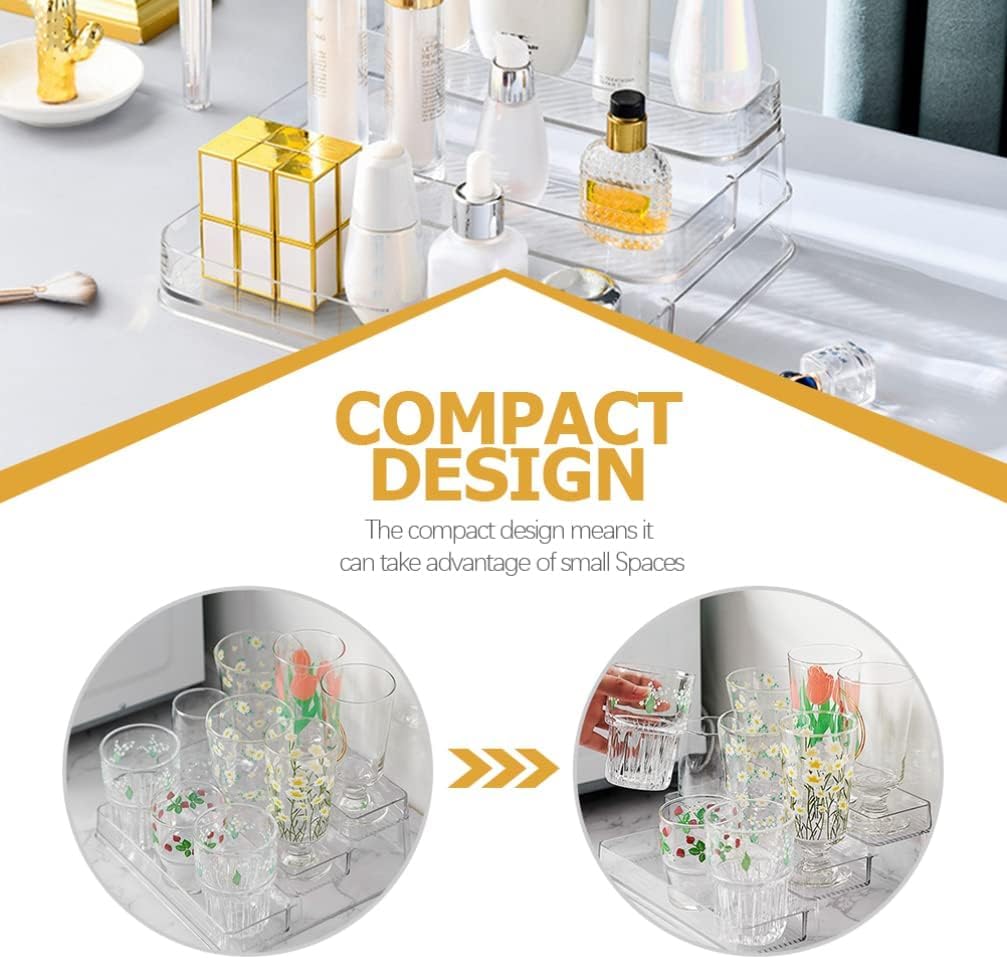 3-Layer Acrylic Clear Perfume Organizer Displaying Holder.