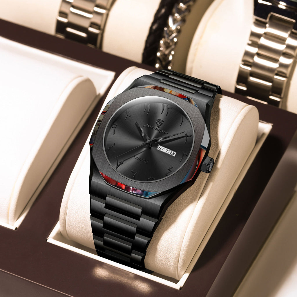 POEDAGAR Original Luxury Men's Watch Waterproof Week Date Fashion.