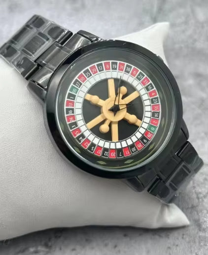 Casino Spinning Dial Stainless Steel  Watch. Casino Watch