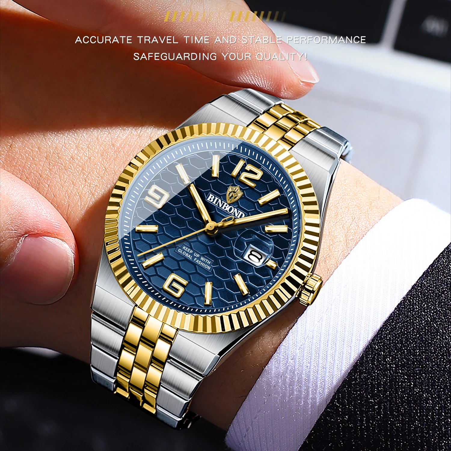 BINBOND Luxury Men Quartz Watch
