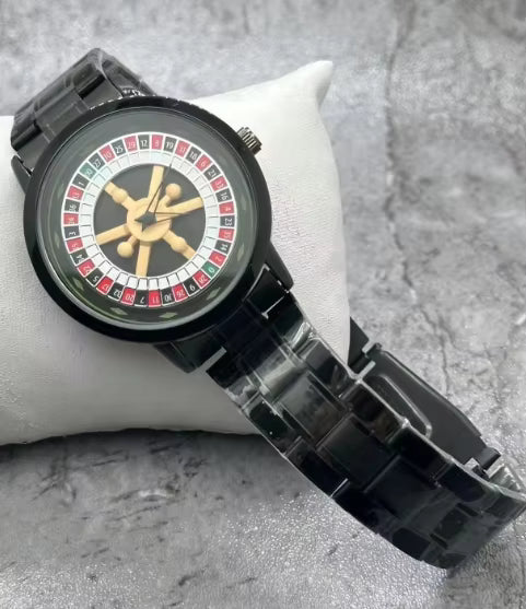 Casino Spinning Dial Stainless Steel  Watch. Casino Watch