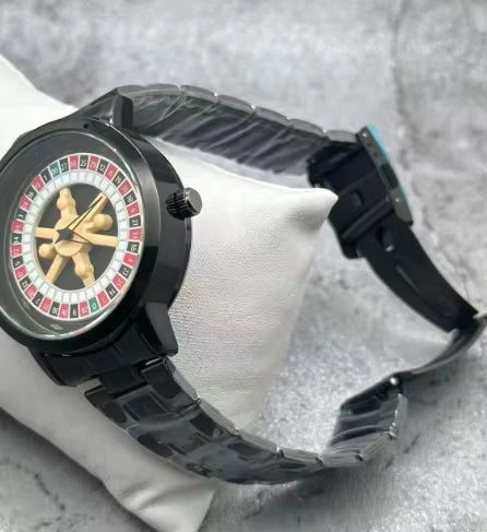 Casino Spinning Dial Stainless Steel  Watch. Casino Watch